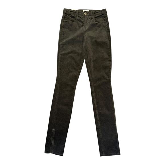 NEW L'AGENCE Josie High Rise Skinny Corduroy Jeans in Hunter Green Size 0‎ (24) - Picture 2 of 9